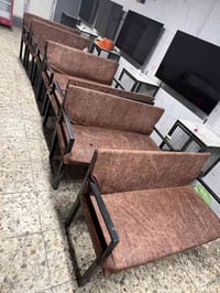 قنفات حديد العدد ١٠ كراسي جديد العدد ٨ ميوزه العدد ٢  عارضه العدد ١  أ...