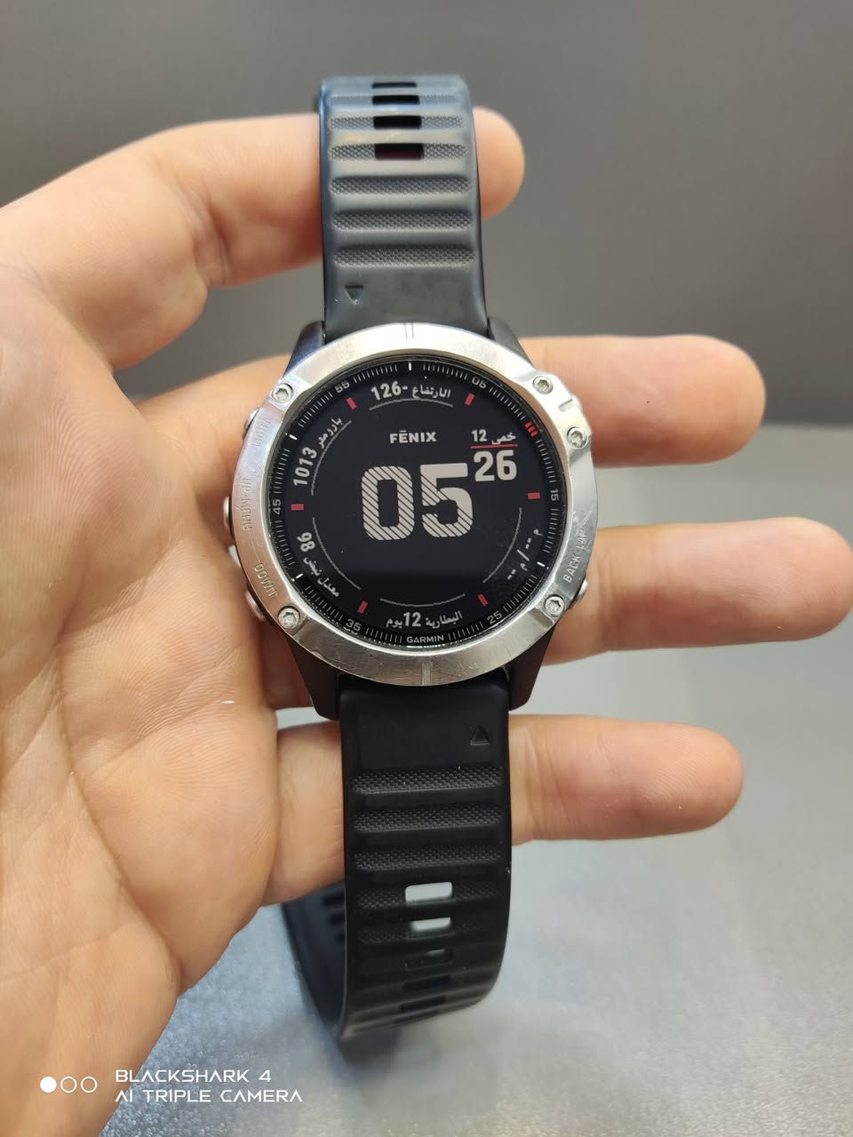 garmin fenix 6 
نضافة 90 بلميه 

حجم 47 mm

شحن 13 يوم ملحقات كاملة 

السعر 325 للاستفسار ***********

