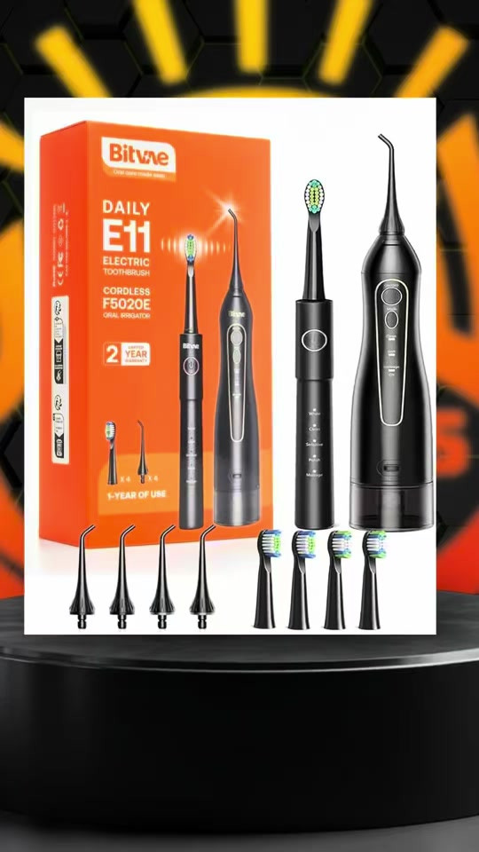 ✨ فرشاة الأسنان الكهربائية Bitvae E11 + جهاز تنظيف الأسنان المائي F5020E ✨ احصل على عناية متكاملة لأسنانك وفمك مع Bitvae E11 🦷💧 منتج يجمع بين فرشاة أسنان كهربائية ذكية و جهاز تنظيف مائي للأسنان لتنظيف عميق وإزالة بقايا الطعام والبلاك بسهولة! ✅ تنظيف قوي وفعّال للأسنان واللثة ✅ عدة أوضاع تنظيف تناسب الاستخدام اليومي ✅ جهاز تنظيف مائي للوصول للأماكن الصعبة بين الأسنان ✅ بطارية قوية وعمل لاسلكي مريح 🔋 ✅ يأتي مع رؤوس إضافية تكفي لفترة استخدام طويلة 🎁 ✅ تصميم أنيق وعصري وسهل الحمل 💰 السعر: 50 ألف دينار فقط 🚚 التوصيل: 5 آلاف دينار لكل محافظات العراق 📞 للطلب والاستفسار: *********** ☎️ #creatorsearchinsights 
