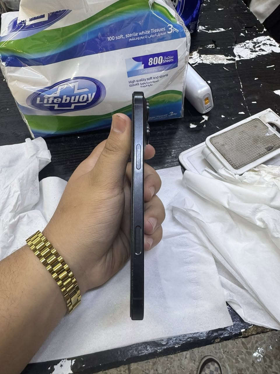 سلام عليكم حبايبي
16 PRO MAX
لون اسود جهاز جدآ نضيف 
لون اسود 
بطاريه 93%
ذاكره 256
سعر مناسب 
1,425,000
بي مجال 

الرقم 
: ***********
