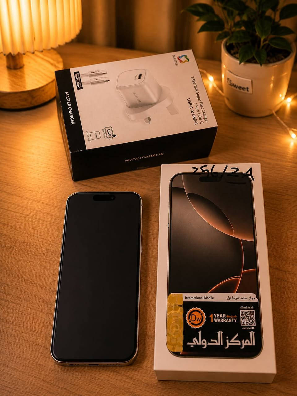 📱 للبيع iPhone 16 Pro Max - 256GB

✨ اللون: أبيض
✨ السعة: 256GB
🔋 صحة البطارية: 94%
🔄 عدد دورات الشحن: 260 فقط

الجهاز نظيف جداً جداً، استخدام مرتب وما بي أي عطل أو مشكلة، كلشي شغال 100% والحمد لله.

📦 موجود الكارتون الأصلي
🔌 شاحن سريع 35W متوفر (سعره لوحده 25 ألف)

💰 السعر: 1,500,000 دينار عراقي

الجهاز مناسب للي يريد موبايل فخم وأداء قوي وكاميرات خرافية وبسعر مناسب مقارنة بالجديد.

للمهتم مراسلة خاص، والجاد فقط رجاءً 🌹رقم ***********
