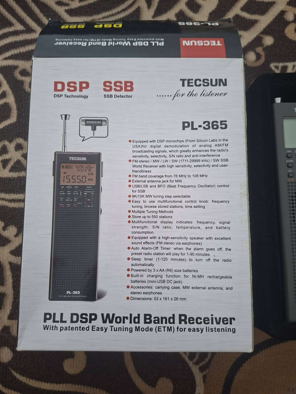 Tecsun PL-365 PLL DSP SSB
غير مستخدم✅
الاستفسار عالخاص.‼️
التوصيل داخل العراق حصرا.🇮🇶


**إذا كنت صاحب هذا الإعلان وتريد حذفه لأي سبب، رجاءا أرسل رسالة إلى الدعم الفني**