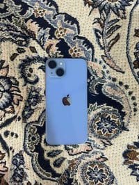 ايفـــون 14عادي شرق اوسط ماسترر لون   سمائي  الذاكره  128  البطاريه81...