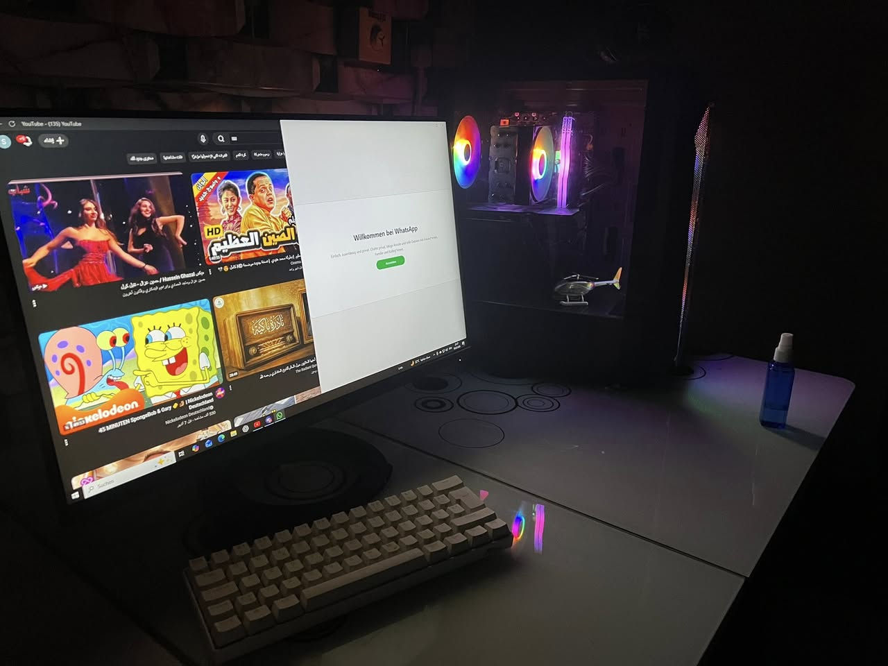 سلام عليكم 
هاي البسي رايد ابيعها طبعا استعمالي عليها اكثر شي قرايه 
المواصفات 

CPU: i5-12400F (جيل 12)
 • GPU: RTX 3060 12GB (Zotac Twin Edge)
 • RAM: 16GB DDR4 2400MHz
 • SSD: NVMe 512GB
 • Motherboard: ASUS Prime B760M-K D4
 • PSU: 650W 80+ Bronze
 • Case: Galax Revolution-05
 • Cooler: DeepCool AG400
 • Monitor: ASUS TUF VG249Q1R 165Hz

Ram rgb  16 قطعتين (8+8)
شاشه asus 1080
165hz

وياها سماعه فانتك كيمنك
كيبوردات ثنين rgb
ماوس هم ار جي بي 
وماوس باد ثنين واحد هايبر اكس ماركة 
وجوستك مال بيسي تربط واير وبلوتوث 
والpc شادلها بلوتوث 
واذا تريد عندي كرسي هم ابيعه وحده هذه 
مكاني بغداد 
بغداد الجديدة 

0770 228 1458
واتساب واتصال
