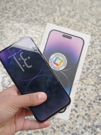 جهاز أيفون ١٤ برو ماكس للبيع نضيف فقط الضهر مكسور الباقي كلة بلادي ضما...