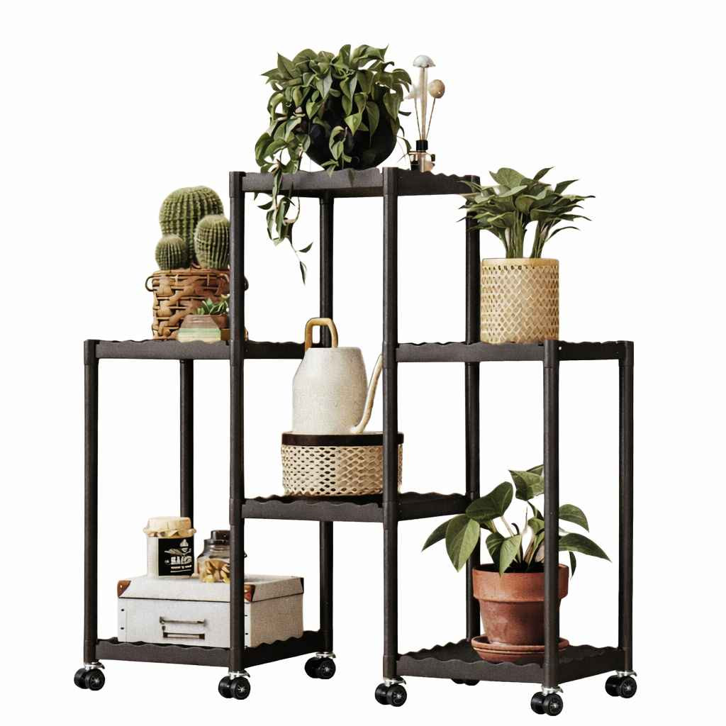 رف زهور متعدد الاستخدامات 
رف تخزين عملي بتصميم متعدد الطبقات مناسب لتنظيم النباتات أو الاستخدامات المنزلية المختلفة، مصنوع من هيكل فولاذي كربوني مع عجلات للحركة السهلة.
• الأبعاد الكلية:
 • العرض: 77 سم
 • العمق: 27 سم
 • الارتفاع: 81 سم
• الموديل: 9628-1

محتويات العلبة:
• 4 أعمدة طول 46 سم
• 12 عمود طول 23 سم
• 6 أرفف
• 8 عجلات
• قطع التثبيت
• دليل تعليمات التركيب
يوجد خدمة توصيل لجميع المحافظات بغداد, العراق


**إذا كنت صاحب هذا الإعلان وتريد حذفه لأي سبب، رجاءا أرسل رسالة إلى الدعم الفني**