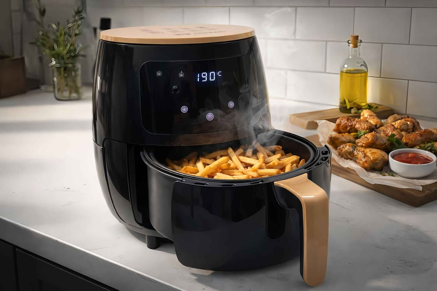 🍟 قلاية ميزان (MEZAN) الهوائية الرقمية 🔥
- بسعة 6 لتر وقوة 2400 واط ⚡️
- تعد قلاية ميزان الخيار الأمثل لتحضير وجبات مقرمشة وصحية بلمسة واحدة، حيث تمنحك طعاماً شهياً بدهون أقل بنسبة كبيرة باستخدام تقنية الهواء الساخن.
- سعة استثنائية (Extra Large Capacity): تصميم واسع بسعة 6 لتر يكفي لتحضير وجبات عائلية متكاملة 👌
- أداء قوي وسريع: تعمل بمحرك بقدرة 2400 واط لضمان نضج الطعام وتوفير الوقت 🔩
- تحكم رقمي دقيق: واجهة تشغيل تعمل باللمس (LCD touch control) مع شاشة رقمية لعرض الوقت والإعدادات 📊
- تقنيات تصنيع متينة: مزودة بمكونات داخلية من النحاس بنسبة 100% لضمان كفاءة تشغيل عالية 💪
- قلي صحي: تتيح لك الاستمتاع بنفس القرمشة والطعم اللذيذ مع استخدام القليل من الزيت أو بدونه تماماً 🥗
- تعدد الاستخدامات: توفر خيارات طبخ متعددة (بطاطا، دجاج، لحوم، معجنات) موضحة بأيقونات على الجزء العلوي للجهاز 🍴
- العلامة التجارية: MEZAN (ميزان)
- الطاقة الكهربائية: 2400W ⚡️
- الجهد الكهربائي: AC220-240V ~ 50/60Hz
- السعة: 6 لتر (Extra Large)
- لوحة التحكم: شاشة LCD تعمل باللمس
السعر: 32 الف 💸
التوصيل:
🚚 بغداد 3 آلاف
🚚 محافظات 5 آلاف
ضمان استبدال أو استرجاع 7 أيام 🔄
للحجز والاستفسار يرجى مراسلة الصفحة 📲 بغداد, العراق


**إذا كنت صاحب هذا الإعلان وتريد حذفه لأي سبب، رجاءا أرسل رسالة إلى الدعم الفني**