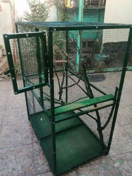 قفص طيور حب شغل حديد عرض متر ارتفاع ١٢٠ نزال ٦٠ السعر ٥٠ رقم *********** البصرة

