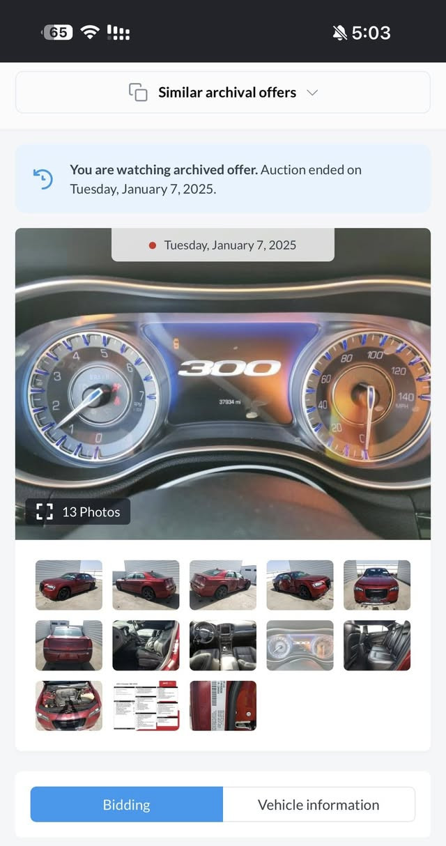كرايسلر 300 S
300 S 
موديل 2021
دخول ضباط 
ماشيه 42 الف ميل 
حادث جانبي مثل ما موضح والبابين مبدلات بلادي 
ويل 20  تاير جديد 
منظومه زينون كامله 
السياره كلش نظيفه 
رقم بغداد 
العنوان بغداد الدوره 
***********
