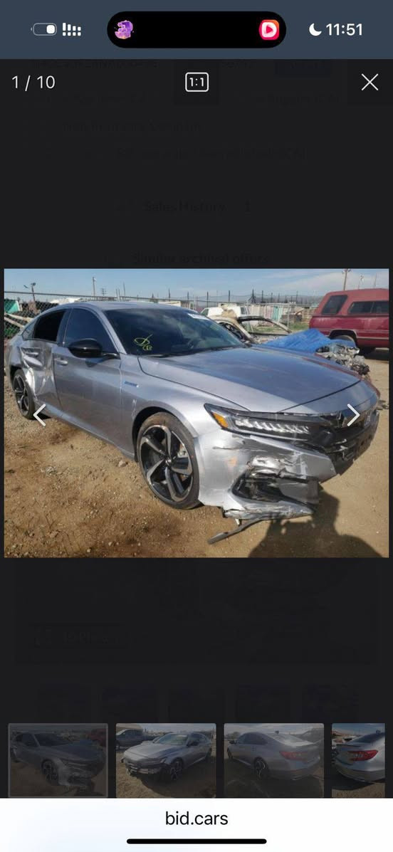 هوندا اكورد 2022 ماشي 40 فووووووول محرك 2000 هايبرد صبغ جاملغ خلفي السعر 139 للاتصال *********** بغداد, العراق
