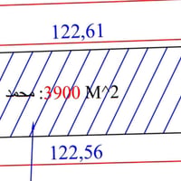 قطعه ارض للبيع مساحتها 3900 متر  سند 25 يدخل اسمك بالسند واجها ١٢٢.٥ م...