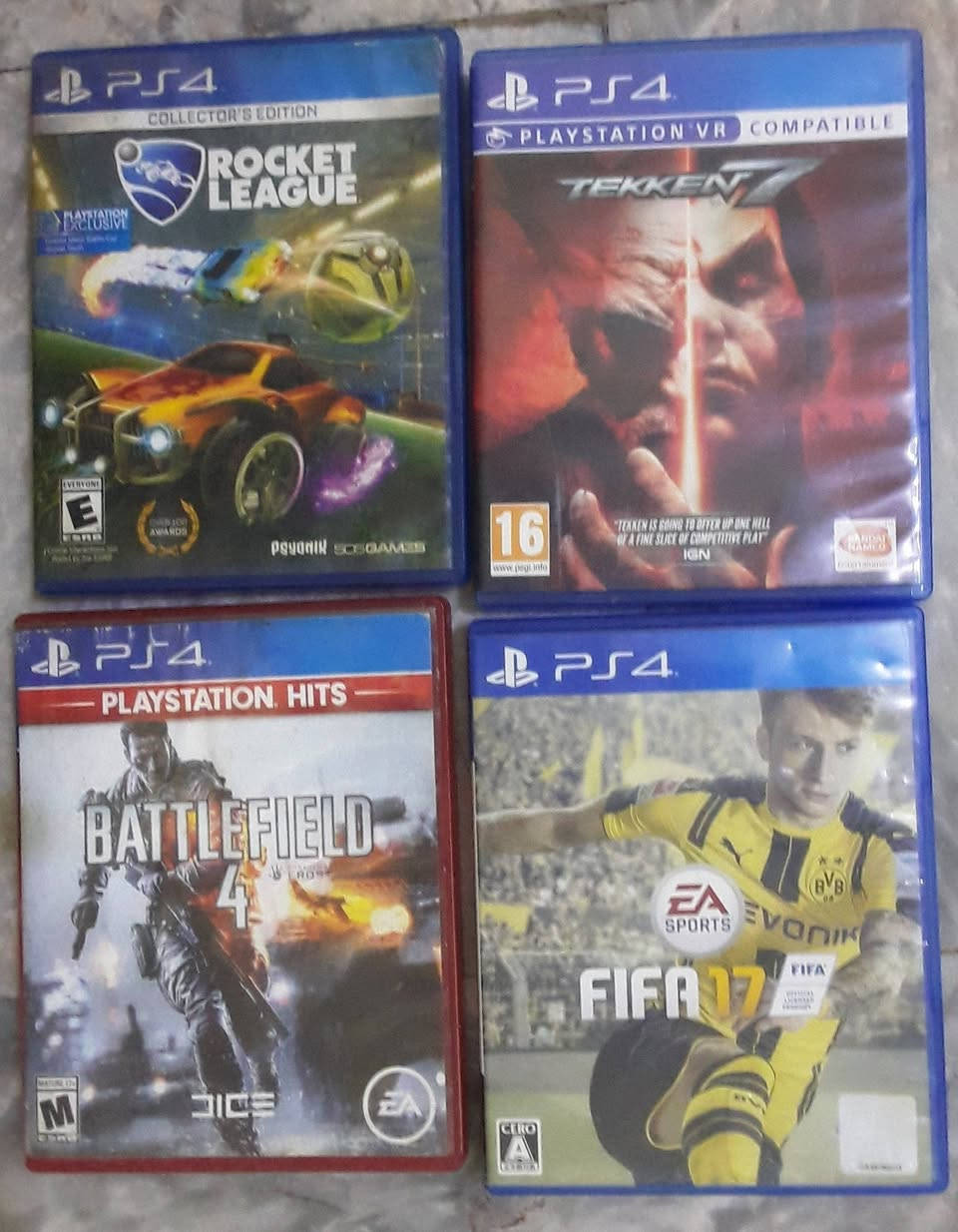 السلام عليكم اخوان للبيع حياكم الله  Tekken 7
Battlefield 4
FIFA 17
Rocket League Collector's Edition حالة قرص م امام شويه  يعني ممسوح وليس في شيء ولكن شغال


**إذا كنت صاحب هذا الإعلان وتريد حذفه لأي سبب، رجاءا أرسل رسالة إلى الدعم الفني**