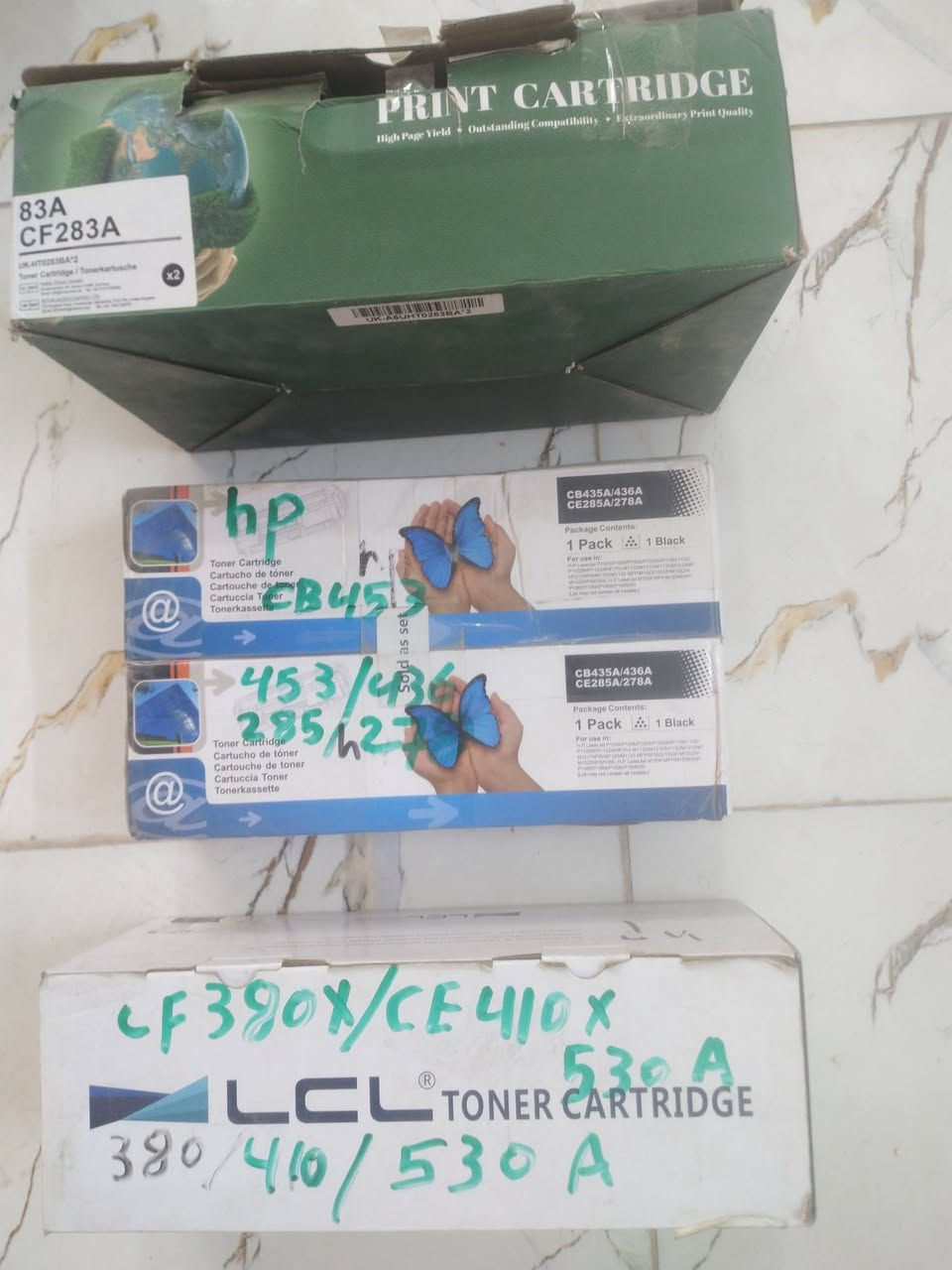 تتوفر  كاترجات طابعات (  hp ) أسود.. كما تتوفر  كاترجات ملونه لطابعات (hp) وبرذر / وسامسونك.. التواصل ماسنجر


**إذا كنت صاحب هذا الإعلان وتريد حذفه لأي سبب، رجاءا أرسل رسالة إلى الدعم الفني**