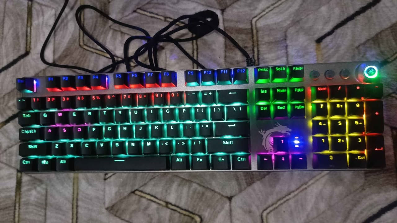 Keyboard MSI gaming RGB نصف ميكانيكي
صوت خفيف و اذاء فائق، متعدد الوظعيات و قابل للتعديل، بيه بكرة للتحكم بلصوت، عليه أيضاً كفر اسود من الشركة و يمكن ازالته بسهولة لكشف ارضيته الفضية دهوك, العراق


**إذا كنت صاحب هذا الإعلان وتريد حذفه لأي سبب، رجاءا أرسل رسالة إلى الدعم الفني**