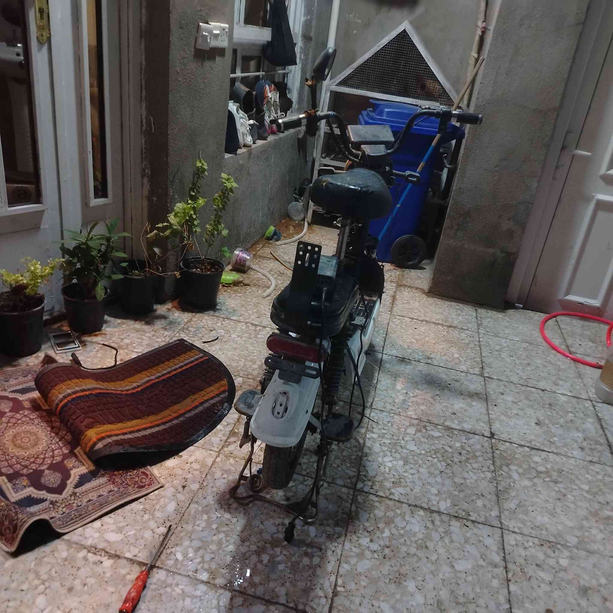 السلام عليكم دراجه شحن للبيع الدرجه نضيفه بس يحتاج قمجي بريك امامي ويده مال تشغيل الاشاير الدراجه مبدع بطاريات جديده الدراجه تمشي مسافات بعيده السعر ١٥٠ ويها مجال المكان بغداد البلديات رقم الهاتف ***********
