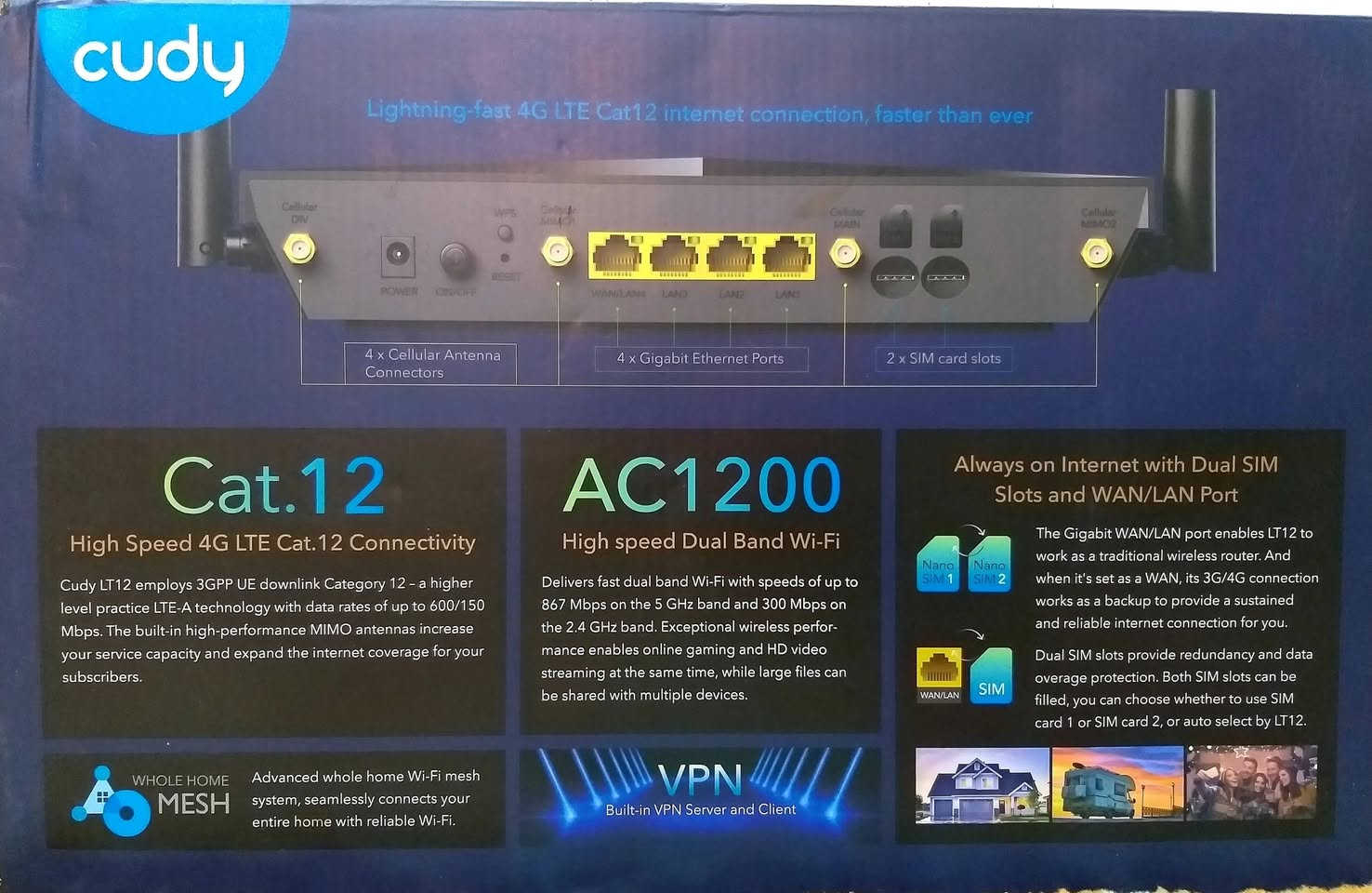 السلام عليكم✋
#للبيع روتر Cudy Lt 4G+ CAT12
الروتر استعمال 10 ايام #فقططط جدا جدا #نظيف كامل ملحقاته.
مواصفات الروتر الرابط:
https://www.cudy.com/en-me/products/lt12-1-0#specs

@الجهاز يدعم منفذين شريحه لكل الشبكات.
@الجهاز يحتوي على منافذ الانتينا الخارجيه SMA.
@الجهاز ممكن تستخدمه روتر اعتيادي بدون شريحه فقط تحوله WAN لتفعيل DHCP من خلال الضبط .
مواصفات كثيره بالروتر فقط ادخل للرابط👆

#السعر 90 الف 💵شامل التوصيل🚕.
تواصل☎️..
خاص ماسنجر..
واتساب ***********
