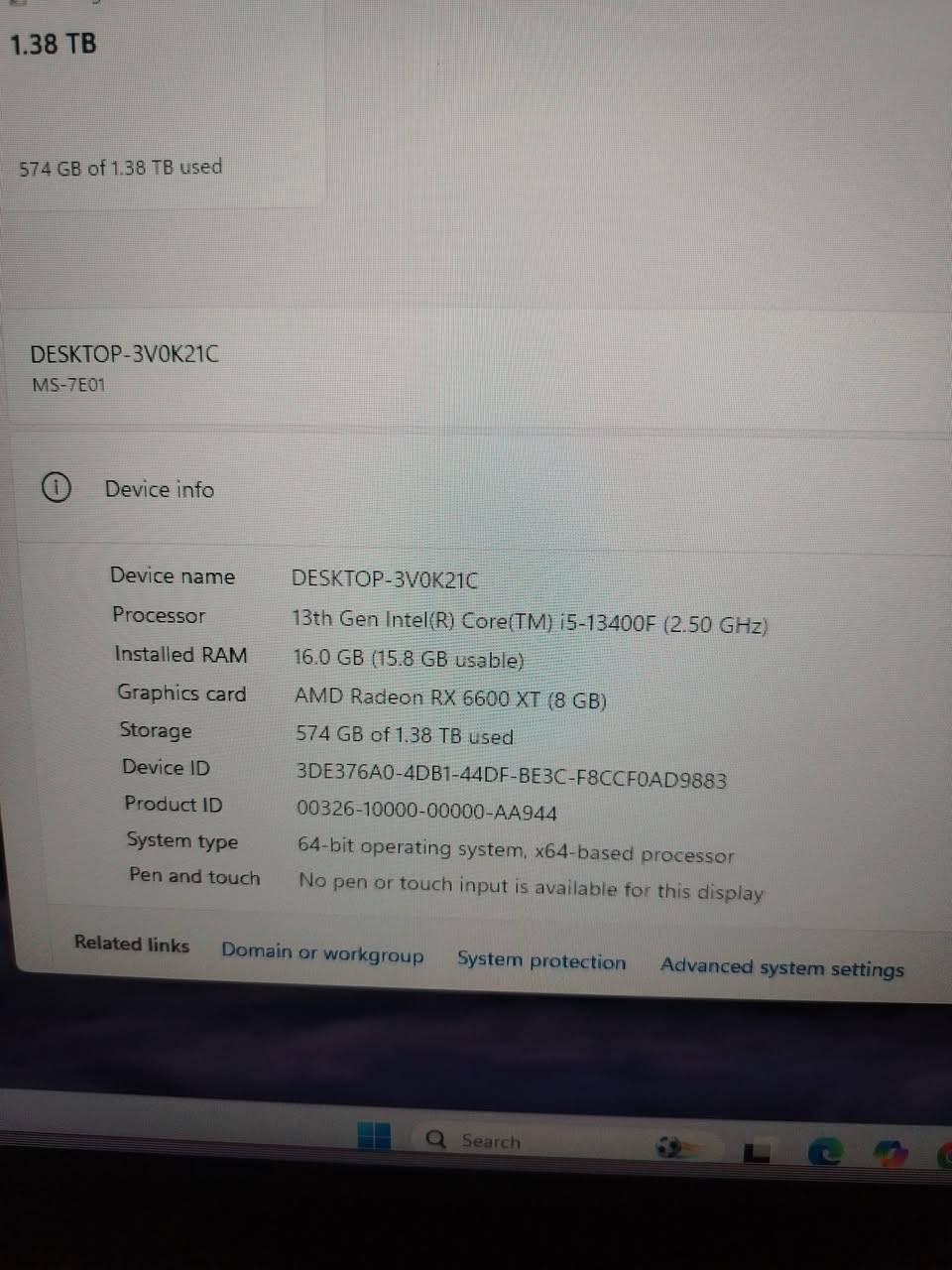 i5-13400F
Ram16 3200
Amd rx6600x8G
HDDD1000G
512M.2SSD
كيس فقط أو كامله
موصفات كلش قويه العاب بث مونتاج فول
***********
