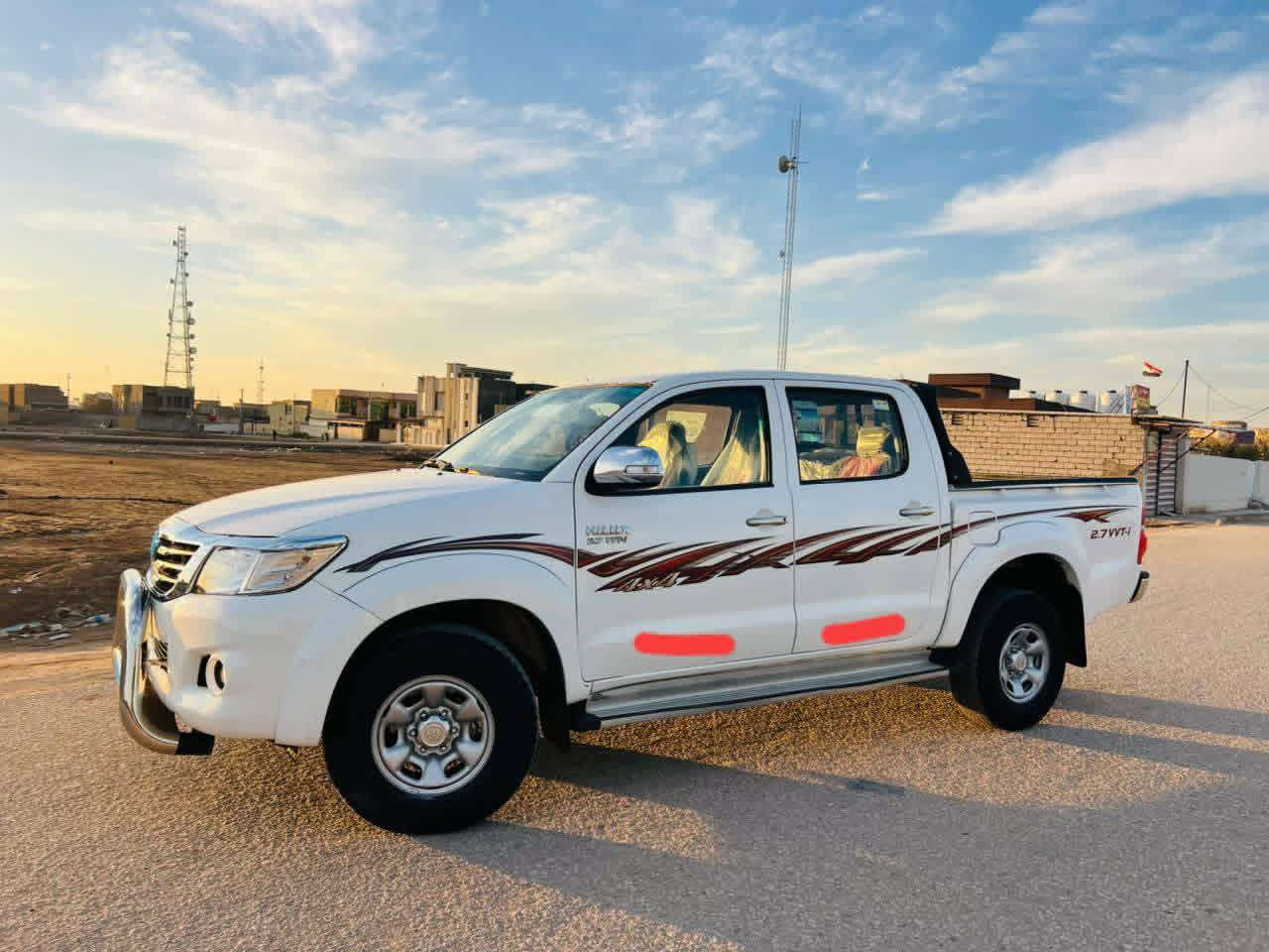 السلام عليكم
هايلوكس فورويل 2013 كير واتماتيك سياره جديدة كارتون مواصفات فول كويتي شاصي 22  مكفوله كفاله عامه من عده صبغات بسيطات موظحات مكفوله من ضربة وتبديل الفتح محرك جديده مامفتوح تخم تاير حداديه جديده تبريد ثلج كهربائيات فول رقمه بغداد دولي سنويه مجدده لل 30 مشروع وطني بسمي تريد تحويل تريد وكالة سعره 200 وبيه مجال
***********
***********
