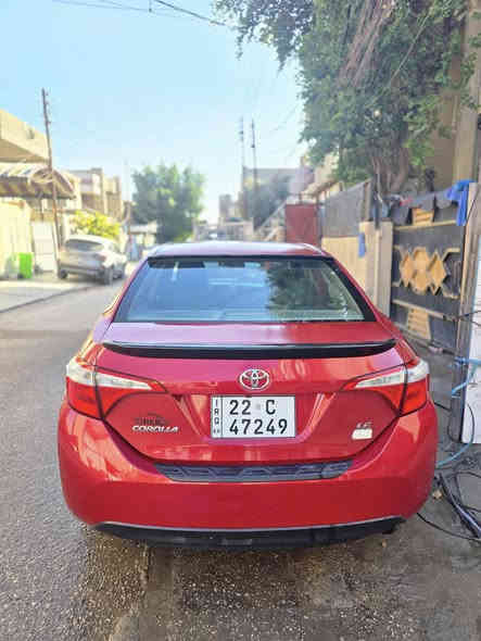 السلام عليكم: كورلا أمريكي موديل 2016 فئه Le رقم اربيل باسمي ماشيه 155m مكينه 1800 حادثة بامريكا جامع وبنيد  وبالعراق صار بيه جاملغ الامامي رش نص جاملغ بدون دواخل سياره خير من الله مناقصها ايي شي السعر 128 وبيه مجال بسيط ان شاءالله 
*********** بغداد السيديه
