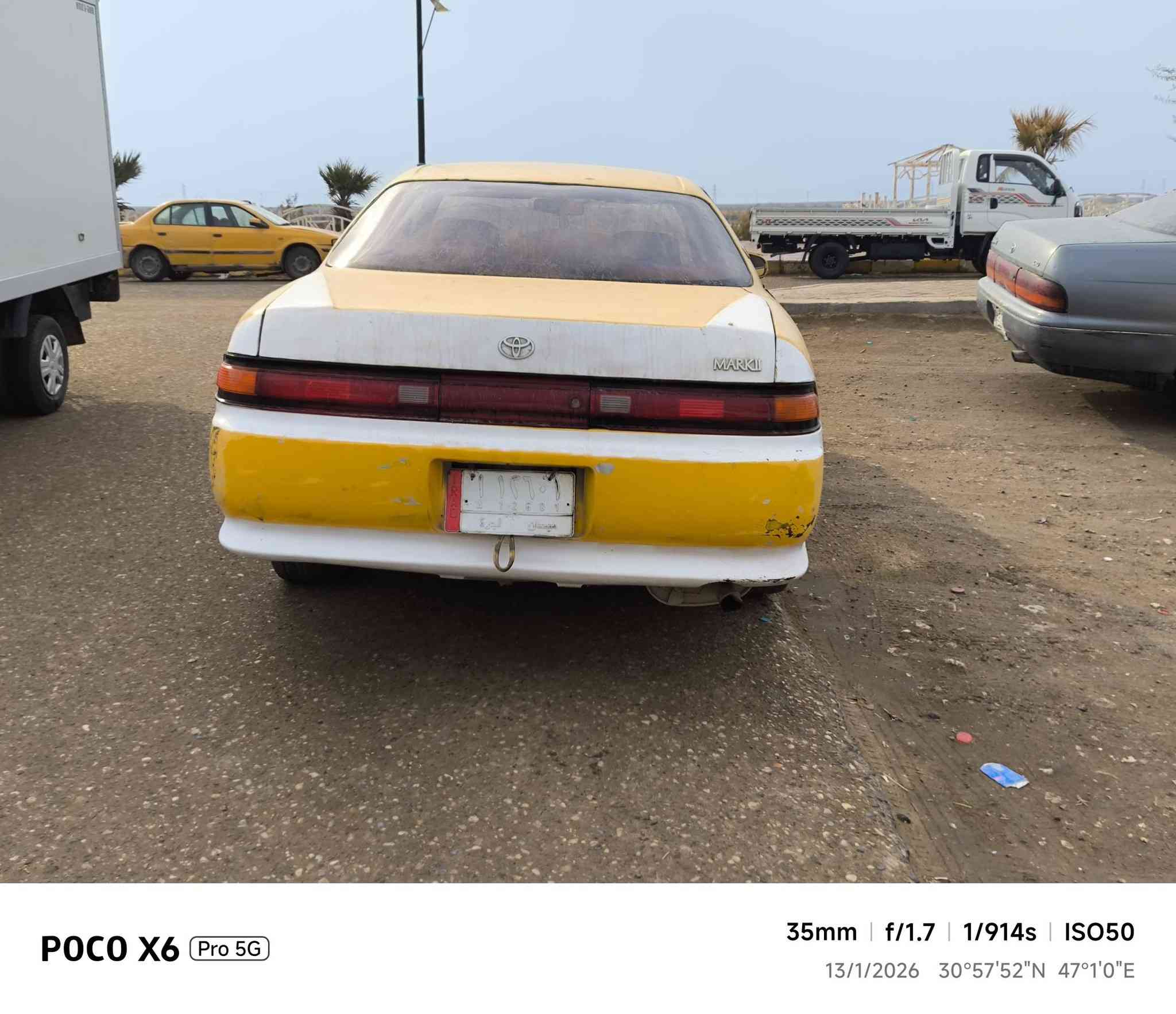 السلام عليكم ورحمة الله وبركاته 
مكلف بالنشر. 
سياره تويوتا مارك مديل 2000 لون اصفر  ميسان اجره السعر25 وبيها مجال مكان السياره الناصريه قضاءالجبايش للاستفسار الاتصال على صاحب السياره ***********
