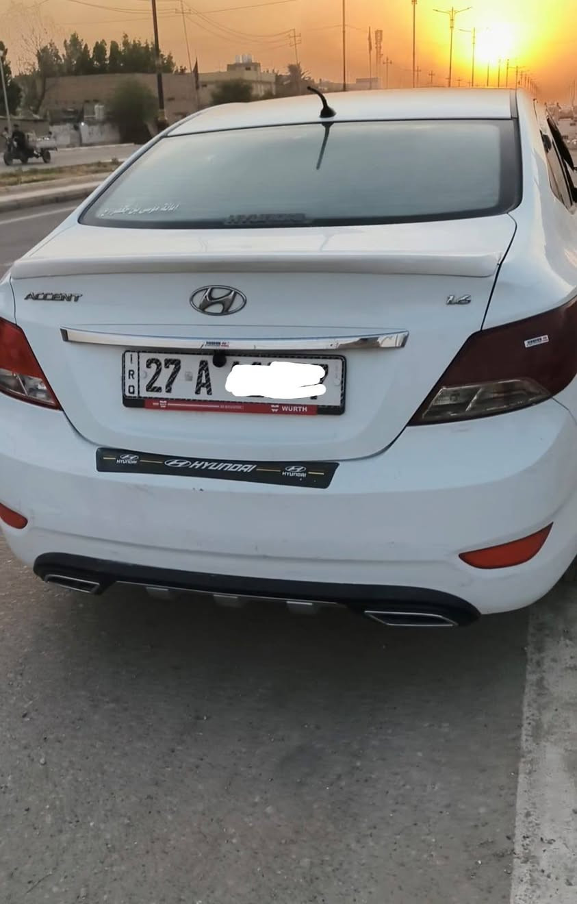 السلام عليكم
اكسنت موديل 2016 مكفوله ماعدا باب الامامي الأيمن مبدل اصلي يعني مو تجاري تبريد شغال تخم تاير نظيف رقم ذي قار انكليزي سنويه جديده هزه جديده

السعر 95 
***********
