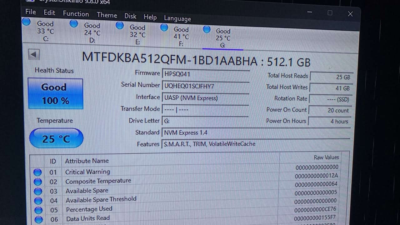 للبيع هارد SSD M.2 NVMe من شركة Micron العالمية
تجي بقوه شركة سامسونج (مستقطع من لابتوب حديث - بحالة الوكالة ونظيف جداً 100%)
 الموديل المطور: Micron 2400 NVMe PCIe Gen4 x4
 السعة: 512 جيجابايت (512GB)
الجيل الرابع 

مكاني كربلاء 
سعر 90
***********
