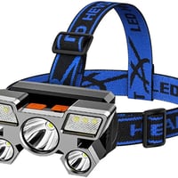 مصباح رأس • قابل للشحن • مقاوم للماء