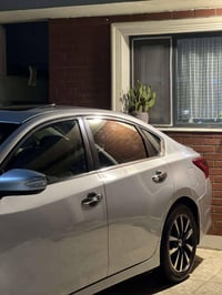 سياره نيسان التيما موديل 2017 SL ضرر جامرلوغ خلفي بصمه كشنات جلد فتحه ...