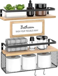 رفين حمام • لوحة بيضاء • حالة ١٠/١٠