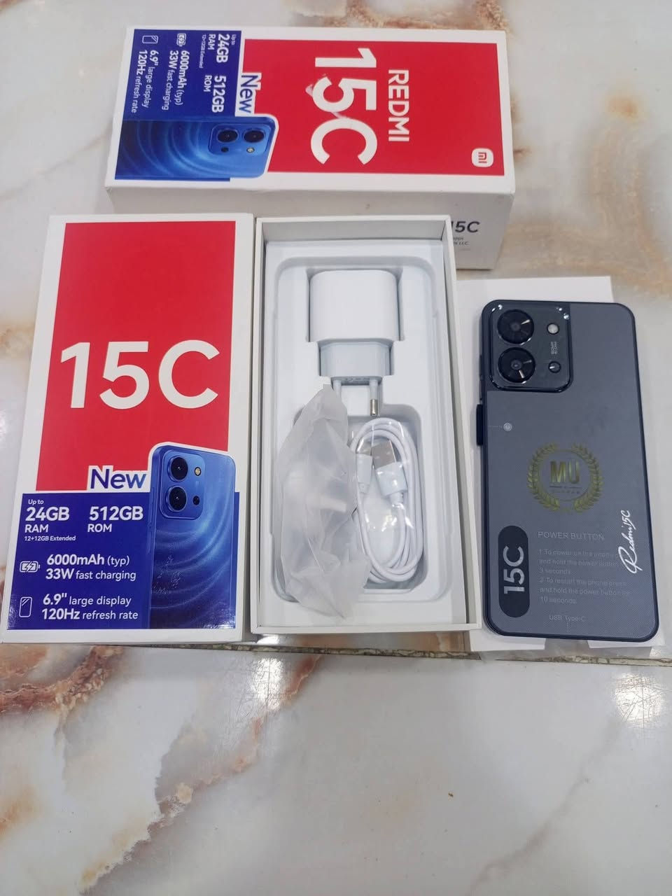 هاتف شاومي ريدمي 15 سي (Xiaomi Redmi 15C) اماراتي مو شرق اوسط 
.
 باللون الأسود.الشاشة: 6.9 بوصة بمعدل تحديث 120 هرتز.البطارية: سعة ضخمة 6000 مللي أمبير مع دعم شحن سريع بقوة 33 وات.الأداء: ذاكرة تخزين داخلية تصل إلى 512 جيجابايت وذاكرة وصول عشوائي (RAM) تصل إلى 24 جيجابايت (12+12).
.
متوفر توصيل لكل محافضات العراق


**إذا كنت صاحب هذا الإعلان وتريد حذفه لأي سبب، رجاءا أرسل رسالة إلى الدعم الفني**