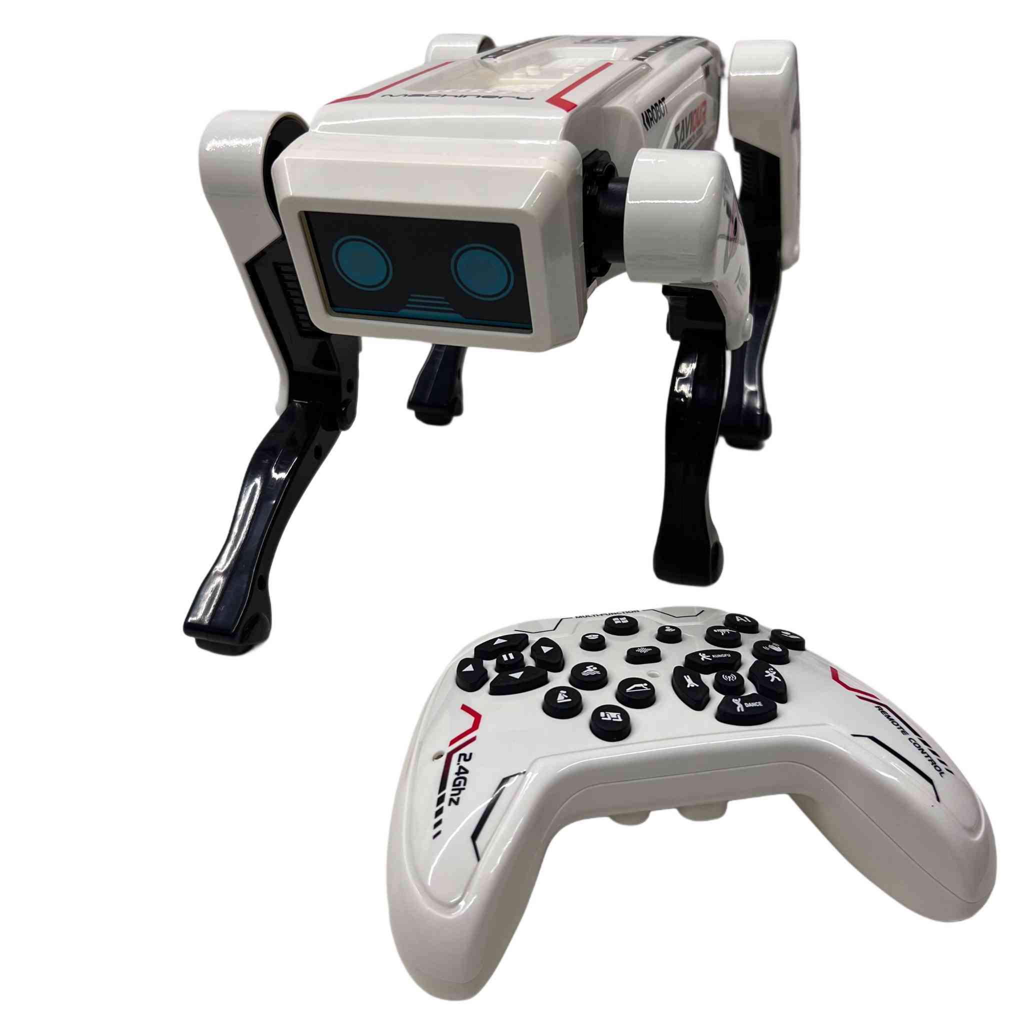 روبوت الكلب الذكي AI ROBOT – تحكم عن بُعد 2.4GHz مع أوامر صوتية

روبوت كلب تفاعلي يعمل بالتحكم عن بُعد بتقنية 2.4GHz، مصمم للحركة واللعب وتنفيذ أوامر متعددة مع إضاءة وموسيقى.

 • يعمل بتحكم عن بُعد بتردد 2.4GHz لسهولة التحكم بالحركات.
 
• يدعم الأوامر الصوتية (Voice Control) والتفاعل المباشر.
 
• مزود بخاصية البرمجة لتنفيذ الحركات حسب تسلسل الأوامر.
 
• حركات متعددة مثل: التقدم للأمام، الالتفاف، الجلوس، النهوض، والانحناء.
 
• يحتوي على موسيقى، رقصات ديناميكية، وإضاءة جذابة.
 
• يدعم وضع الدورية التلقائية (Auto Patrol) ووضع الاستعراض (Stunt).

 • ريموت كنترول 2.4GHz
 • تحكم صوتي
 • الفئة العمرية: 8 سنوات فأكثر
 • الروبوت: بطارية ليثيوم قابلة لإعادة الشحن 3.7V 
 • الريموت: 2 × بطارية AA 1.5V

الملحقات:
 • جهاز تحكم عن بُعد
 • بطارية ليثيوم قابلة لإعادة الشحن 3.7V
 • كابل شحن

السعر :60 الف هية والتوصيل

للتواصل واتساب:***********
او ادخل خاص
