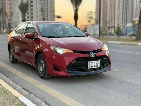 السلام عليكم كورلا 2017❤️❤️
حادث جاملغ خلفي فقط بدون ارباك
بجم كبس ماشيه 110 
موصفات LE المعروفه رادار حجر موجود  
رقم اربيل الدولي باسمي تحويل مباشر 
هزه ورقم وسنوية جديد محرك كير مكفول 
تخم تاير باتري مدوشمه وكامله بس صدر بي ملاحظات 
السعر 127 وبيها مجال 
للاتصال 
***********
***********
