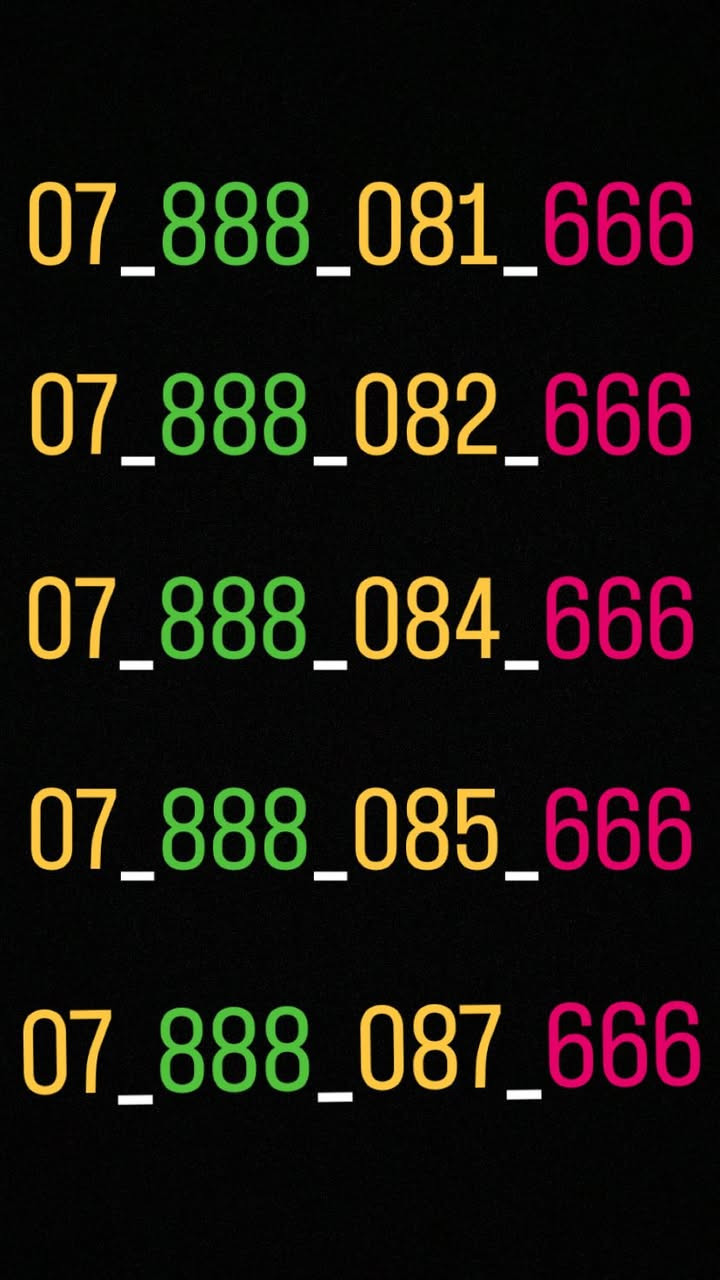 ارقام مميزه للبيع 
توصيل داخل بغداد فقط
خدمة اتصال وانترنيت مدى الحياة
للتواصل 
خاص 
او 
واتساب
***********
