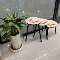 طقم طاولات ضيافة • مزخرف عيد مبارك • ٣ طاولات