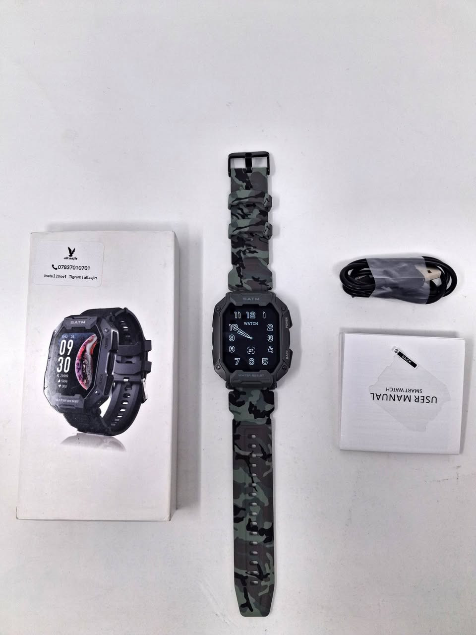 ساعه ذكيه سمارت عسكريه مغامرات ⚒️
باله امازون 🇪🇺
اتصال واستقبال الاشعارات الهاتفيه مع ربط الهاتف
تدعم اللغه العربيه 
متانه عاليه مدرعه بالكامل شكل ضخم 
سبيكر صوت داخلي عالي جدا 🔊
شحن بقوة تدوم 20 يوم 
اكثر من 150 وضع رياضي وعسكري مع بوصلة داخليه 
ضد ماء بقوة 50 متر وقوة تحمل 5 ساعات تحت ماء
لون أخضر قاتم سير قابل للتبديل


**إذا كنت صاحب هذا الإعلان وتريد حذفه لأي سبب، رجاءا أرسل رسالة إلى الدعم الفني**