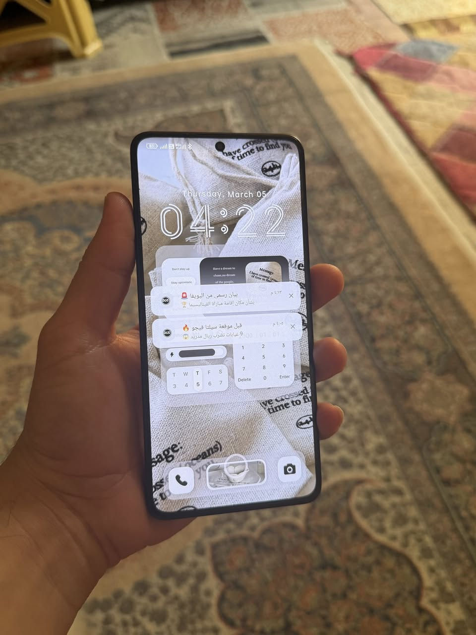 Poco x7 pro
ذاكره 256
ملحقاته كامله كارتونه + راس شحن ٩٠ واط
بي الكيبل بدلته هم اصلي
الجهاز نظيف بس شويه الشاشه شخوط بسيطه لان ما مخليله لزكه 
ببجي ١٢٠ فريم جهاز كلش حلو 
السعر 300


**إذا كنت صاحب هذا الإعلان وتريد حذفه لأي سبب، رجاءا أرسل رسالة إلى الدعم الفني**