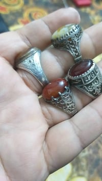 ٤ خواتم • فضة مختمة