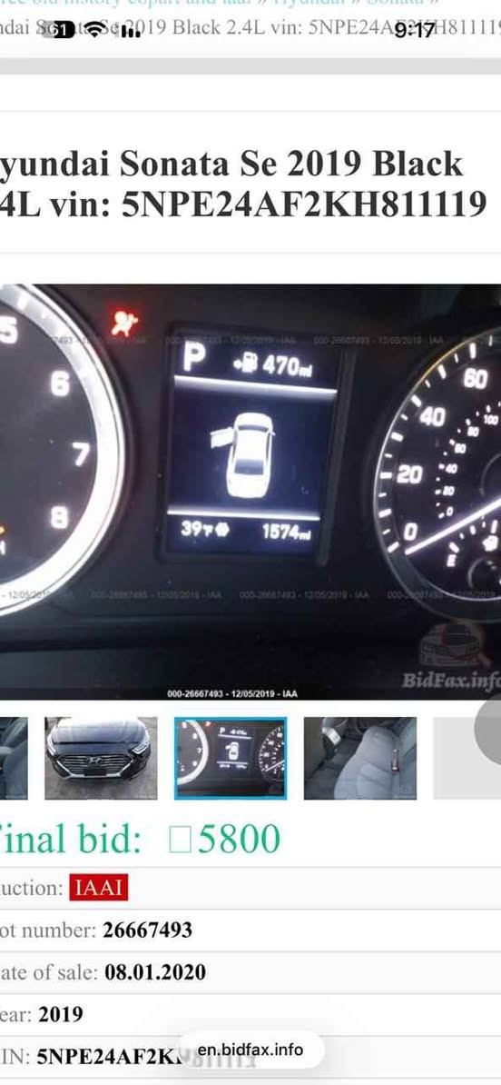 سوناتا ٢٠١٩
ماشية ٤٠ الف
رقم نجف
مابيها نقص 
السعر ١٤٣ 
*********** النجف, العراق
