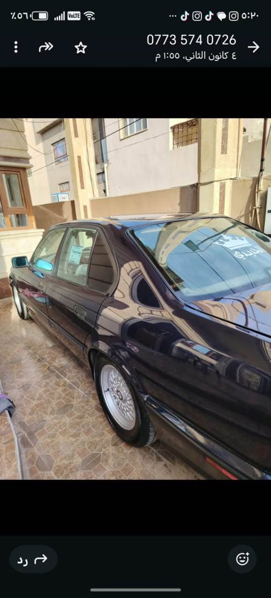 ١٩٩٥مكينه ٥٢٥ تك دجتل اصل بليته وسنويه سياره نضيفه كير ومكينه نضيف وبدون حادث سنويه جديد دفتر بانزين شرط التحويل والغرامات سعر ٦٥ رقم تلفون *********** كركوك, العراق
