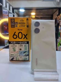 موبايل ريلمي نوت 60x ذاكرة 64GB , ذاكرة عشوائية 7GB .   معالج T612 مقا...
