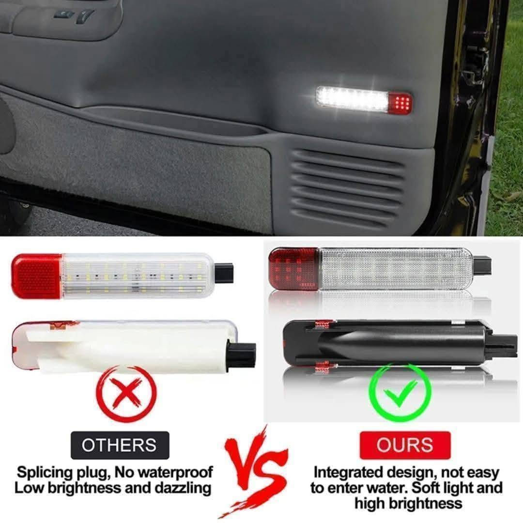 أضواء LED ليد داخلية لبطانة الأبواب (جمس وشيفروليه)
​امنح سيارتك مظهرًا عصريًا وإضاءة قوية ونقية مع طقم أضواء LED لبطانة الأبواب الداخلية، البديلة للقطع الأصلية ذات الأرقام (15021517، 15021518).
​الموديلات المتوافقة: تاهو، يوكن، سييرا، وسيلفرادو من موديل 2000 إلى 2006.
​المميزات: إضاءة LED بيضاء قوية مدمجة مع عاكس أحمر، تصميم متين، وتركيب مباشر وسهل (Plug & Play).
​السعر الزوج: 40,000 دينار عراقي فقط!
​📞 للطلب أو استفسارات الجملة:
​واتساب / اتصال: [***********
