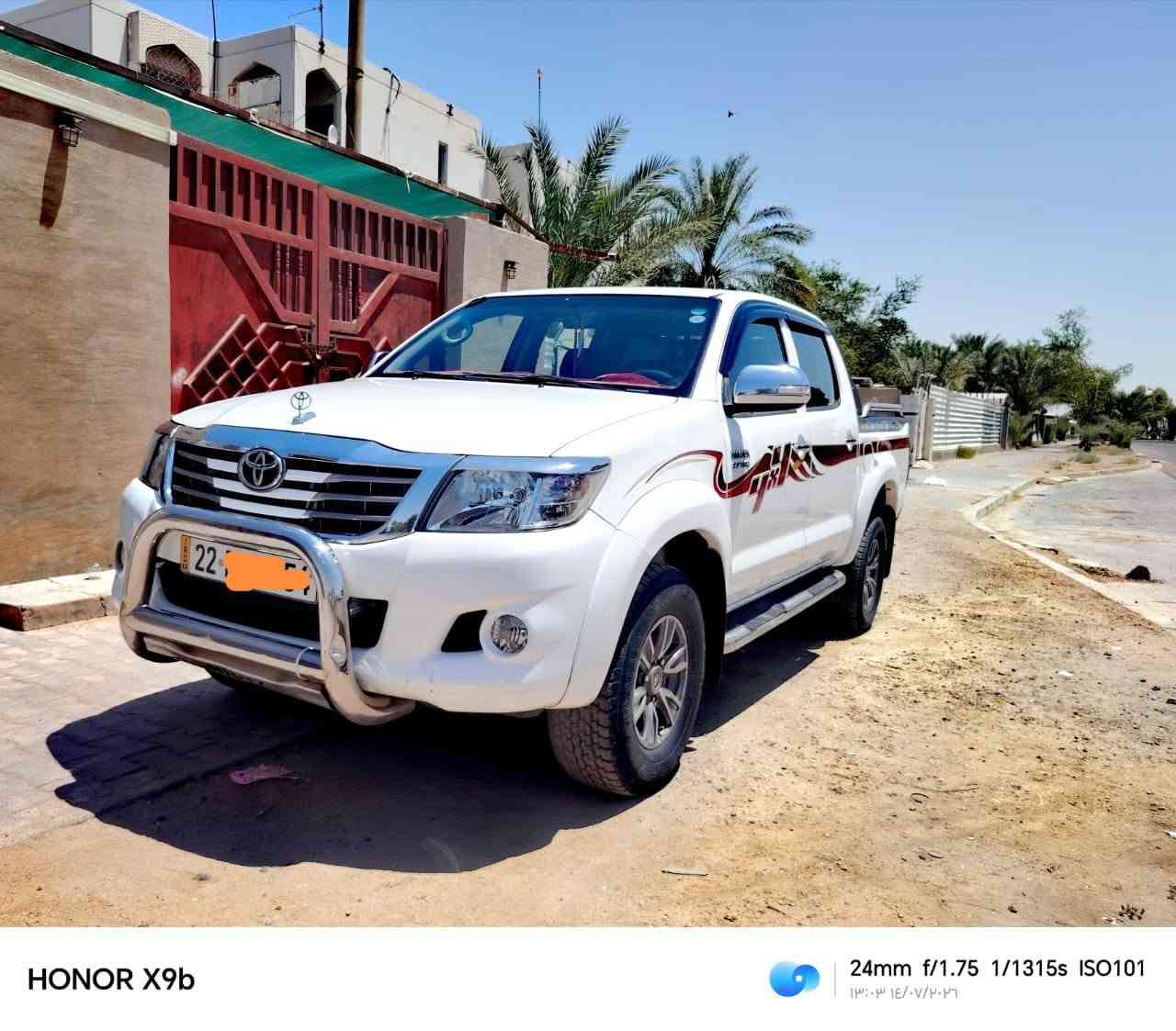 السلام عليكم هايلوكس 13 فؤر ويل سعودي للبيع رقم اربيل مواصفات معروفه كيرعادي  سياره نضيفه بمعنى الكلمه ماعدا بابين صبغ جهه يمنى اثر شخطه بسيطه +منضومة غاز  سعر 177 مكان عامرية الفلوجه رقم الهاتف *********** صاحب سياره +صور +سونار
