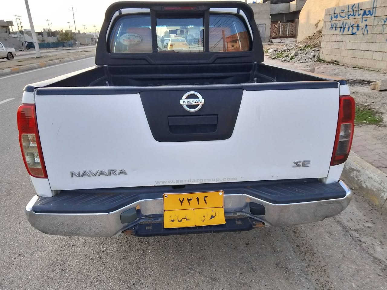 نيسان نافارا موديل ٢٠٠٩
كير عادي رقم سليمانية سنوية ساقطة باسمي 
محرك جديد مال نافارا 
ضررها
ضربة خفيفه  باب الله خلف السكن  كما موضح بالصور (غير مصلح) وبيها بارد قليل ملاحظات
الباقي بدون ضرر
موقع كركوك 
بيها بطاقة بنزين
رقمي 
***********
