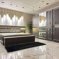 ١٠ قطع • سرير مخزن • ميز تواليت ضخم