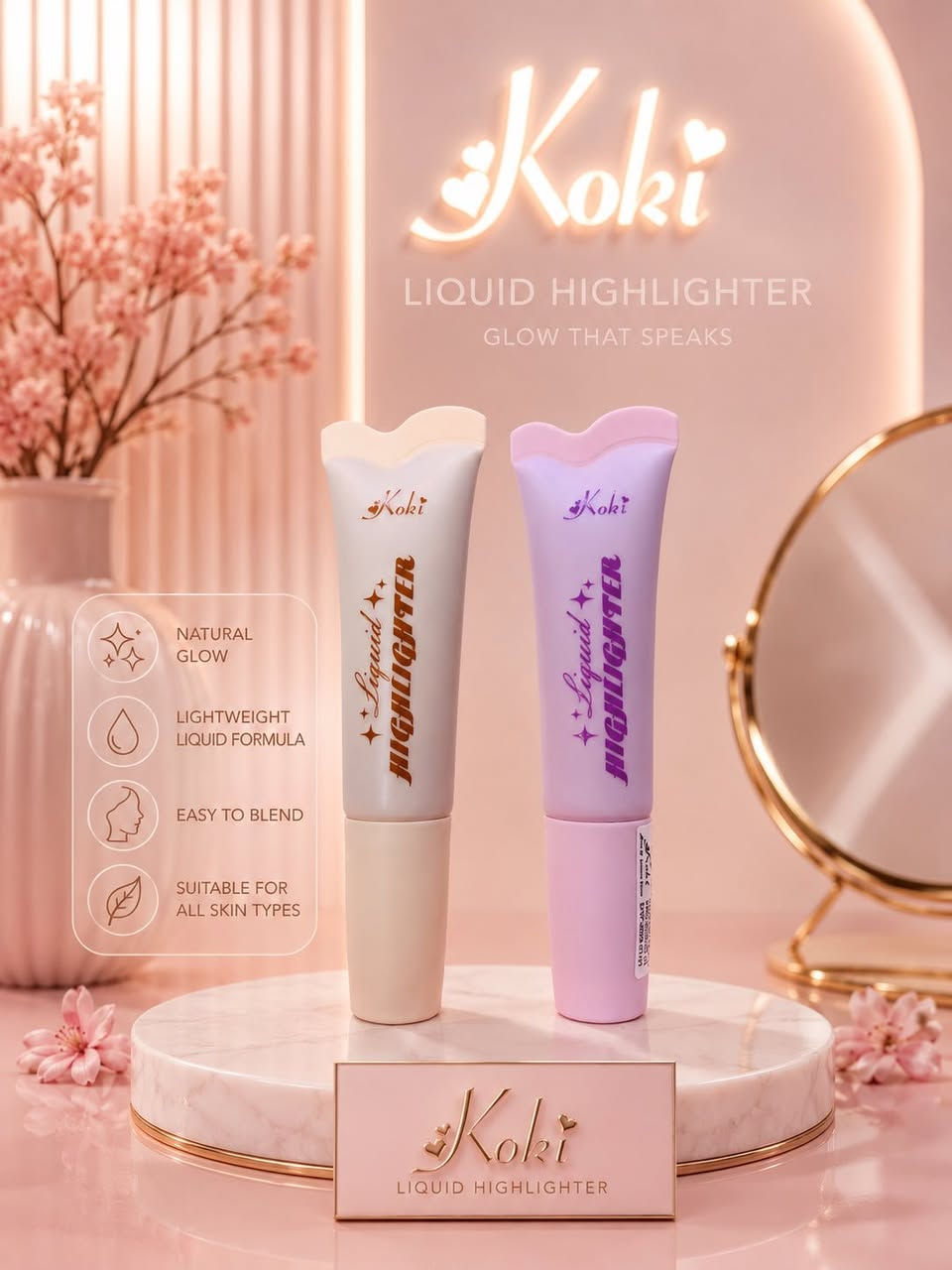 ✨ لمسة وردية… وإطلالة تخطف الأنظار 💖

هايلايتر درجتين 
 بلاشر 3 درجات
وغلوس 4 درجات 
من Koki
ألوان ناعمة وثبات يكمّل جمالك بكل وقت ✨
اختاري درجتك المفضلة وخلّي جمالك يحچي عنك 🌸💕

#Koki #LiquidBlush #LipGloss #Makeup #كوزمتك #بلاشر #هايلايتر #غلوس

سعر القطعة 3،000
عنوان بغداد اركية وفاضل شارع المسبح العام
توصيل داخل المنطقة مجاناً بغداد والمحافظات 5
للحجز والاستفسار مراسلة الصفحة او الرقم ***********
