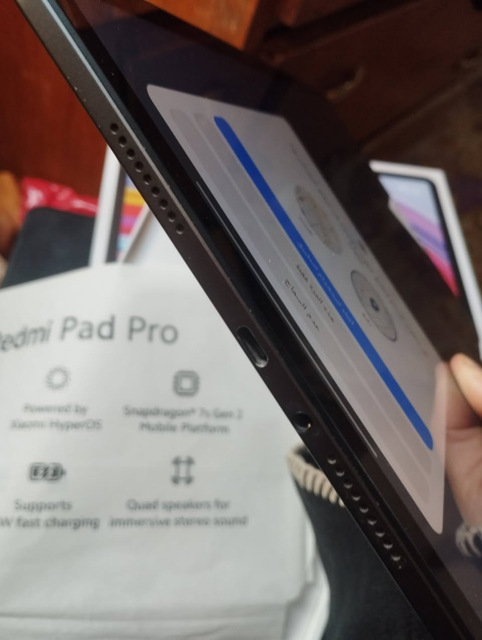 للبيع Redmi Pad Pro 11 
الذاكرة 256GB
الرام 8GB
البطارية قوية وتكعد وقت طويل بالاستخدام اليومي
وياه الشاحن الأصلي وكفر هدية
استعمال 6 أشهر فقط
نظيف كلش ومحافظ عليه وما بي أي عطل
مشتريته بـ 400 ألف
أريده 325 ألف قابل للنقاش للجادين
سبب البيع احتاج فلوس
اللي مهتم يراسل يوز انستاs35.8


**إذا كنت صاحب هذا الإعلان وتريد حذفه لأي سبب، رجاءا أرسل رسالة إلى الدعم الفني**