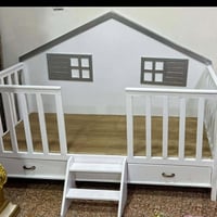 سرير أطفال • شكل كوخ • ١٨٠×٨٠سم