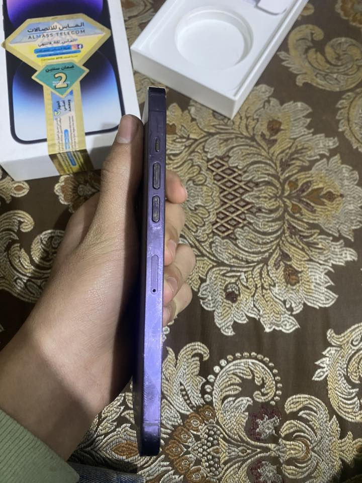 سلام عليكم
14pro max 
بطاريه87
جهاز نضيف عربي 
السعر 875
المكان الشعب 
***********
