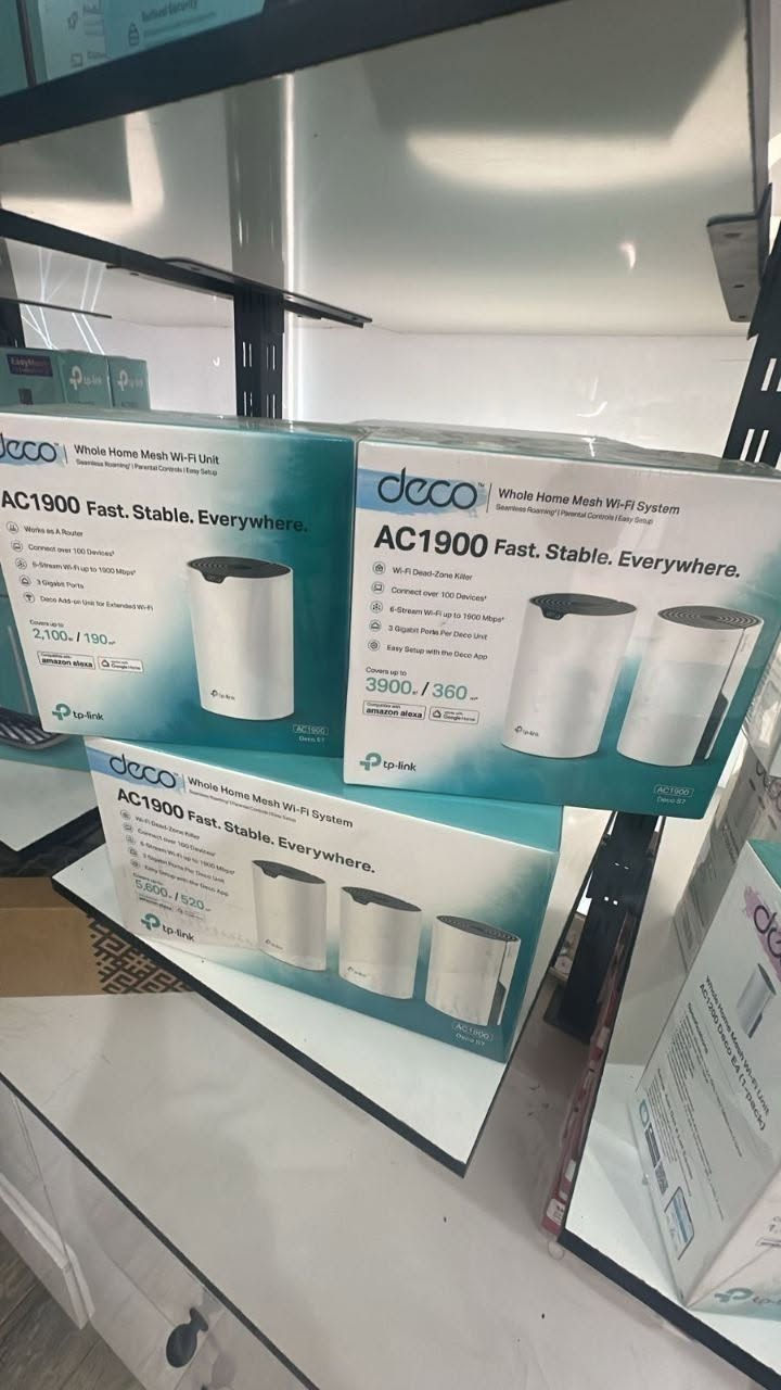 اسعار راوترات ديكو

🔰deco e4 2p ..…..
🔰deco e4 3p ..…..
🔰deco m4 2p ..….
🔰deco m4 3p ..…
🔰deco s7 2p ...….
🔰deco s7 3p...

للاستفسار مراسلة الصفحه 
يتوفر توصيل  لكل لمحافظات


**إذا كنت صاحب هذا الإعلان وتريد حذفه لأي سبب، رجاءا أرسل رسالة إلى الدعم الفني**