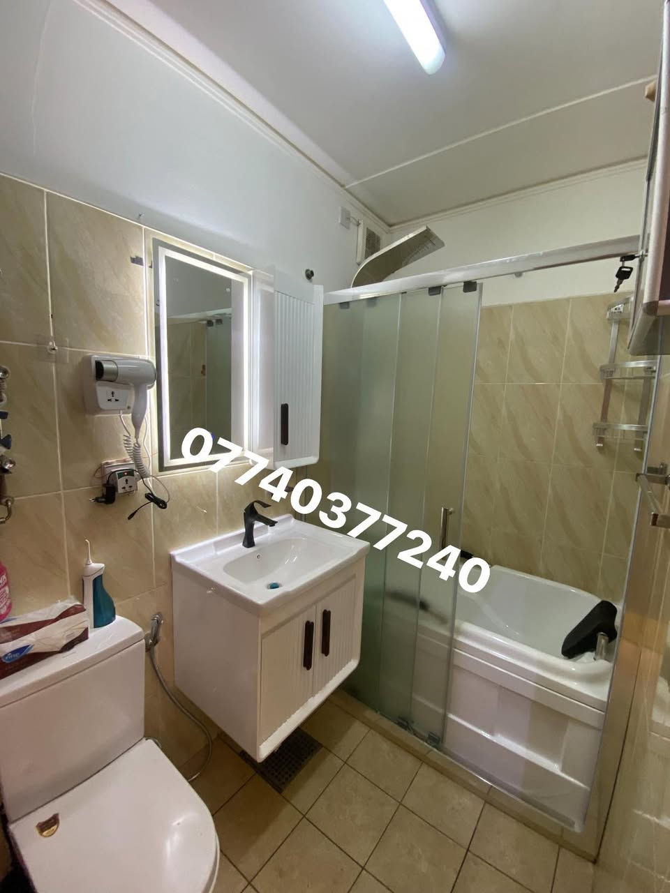 بسم الله ماشاء الله
تم تجهيز حمام بالكامل شقة 100 متر شرقي في مجمع بسماية 
من مغسله pvc
وقاطع زجاج ودوش بنل
وبانيو اكريلك
مع اكسسوارات الحمام 

للاستفسار الاتصال على الرقم ***********
